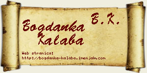 Bogdanka Kalaba vizit kartica
